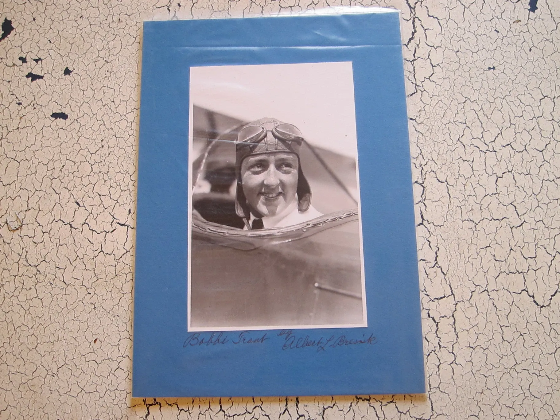 Albert Bresnik Photograph of Famous Aviator Evelyn Bobbi Trout