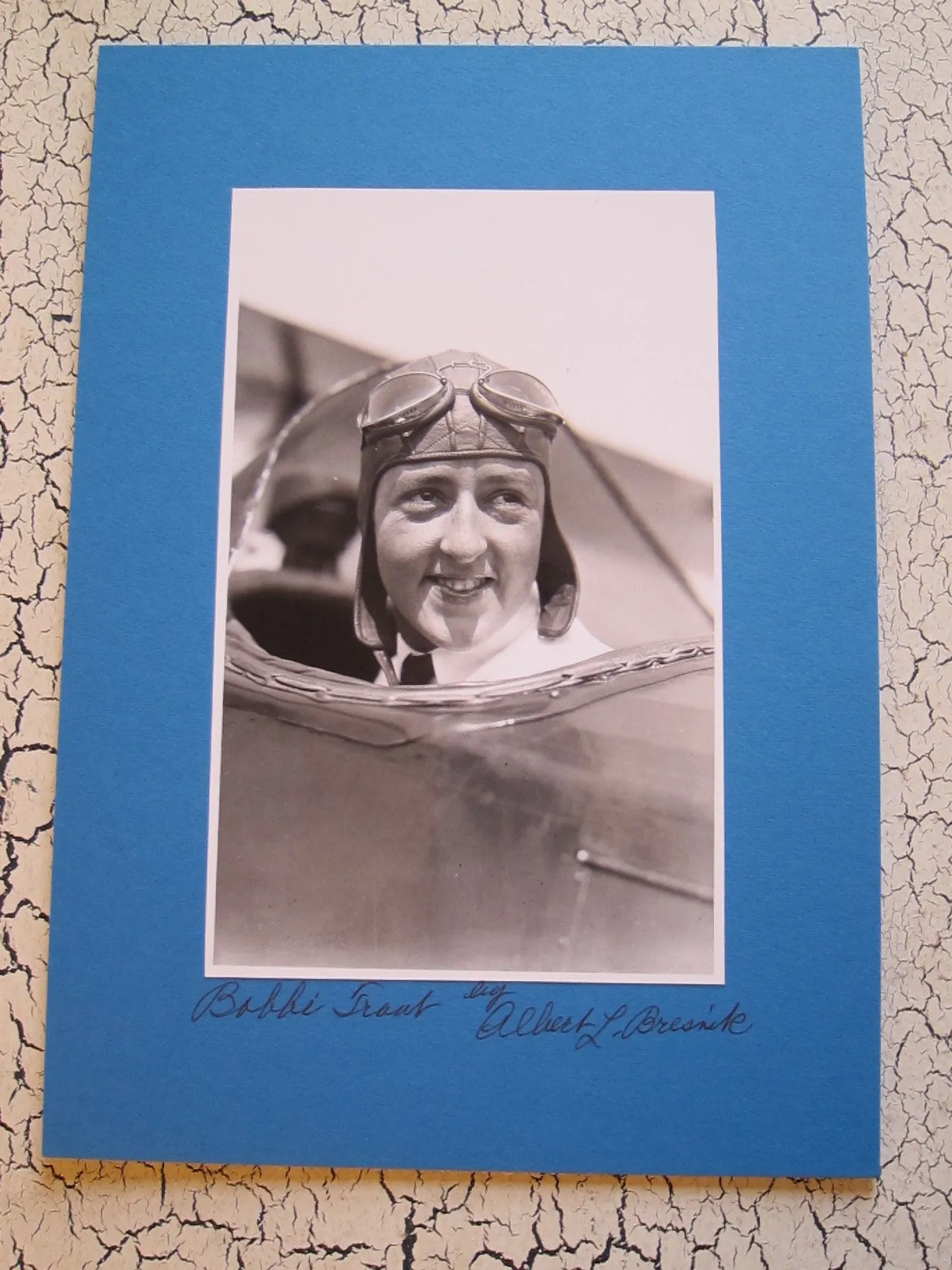 Albert Bresnik Photograph of Famous Aviator Evelyn Bobbi Trout