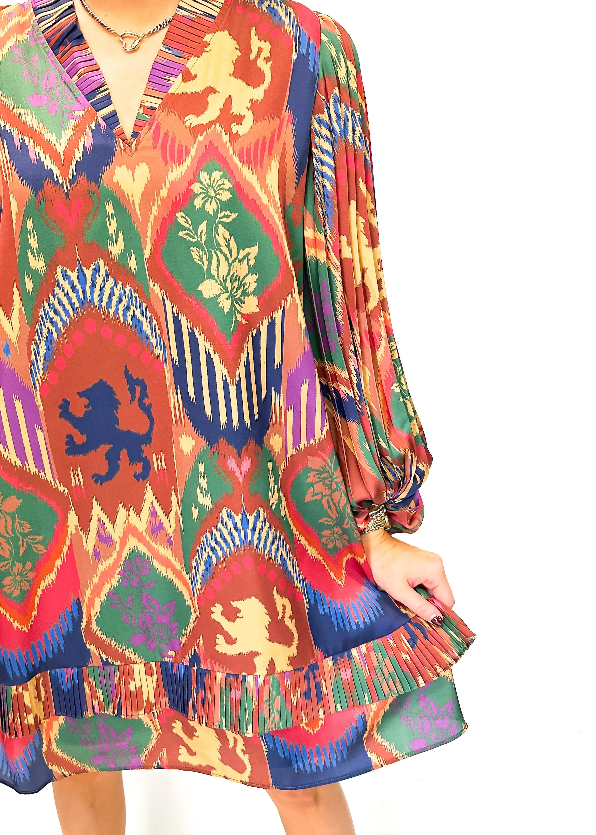Alden Adair Liza Dress - Royal Ikat