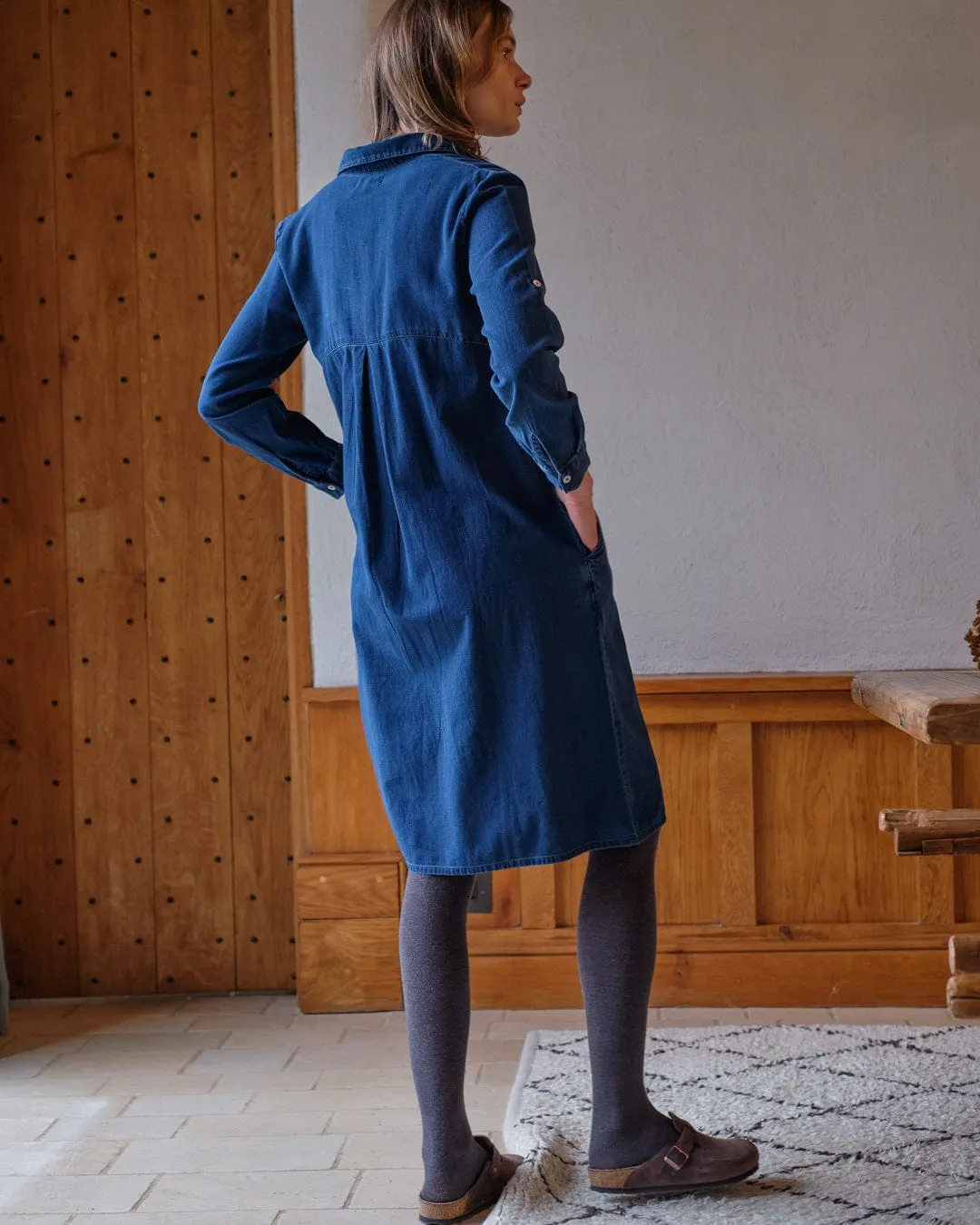Alexa Women's Cotton Dress | Denim