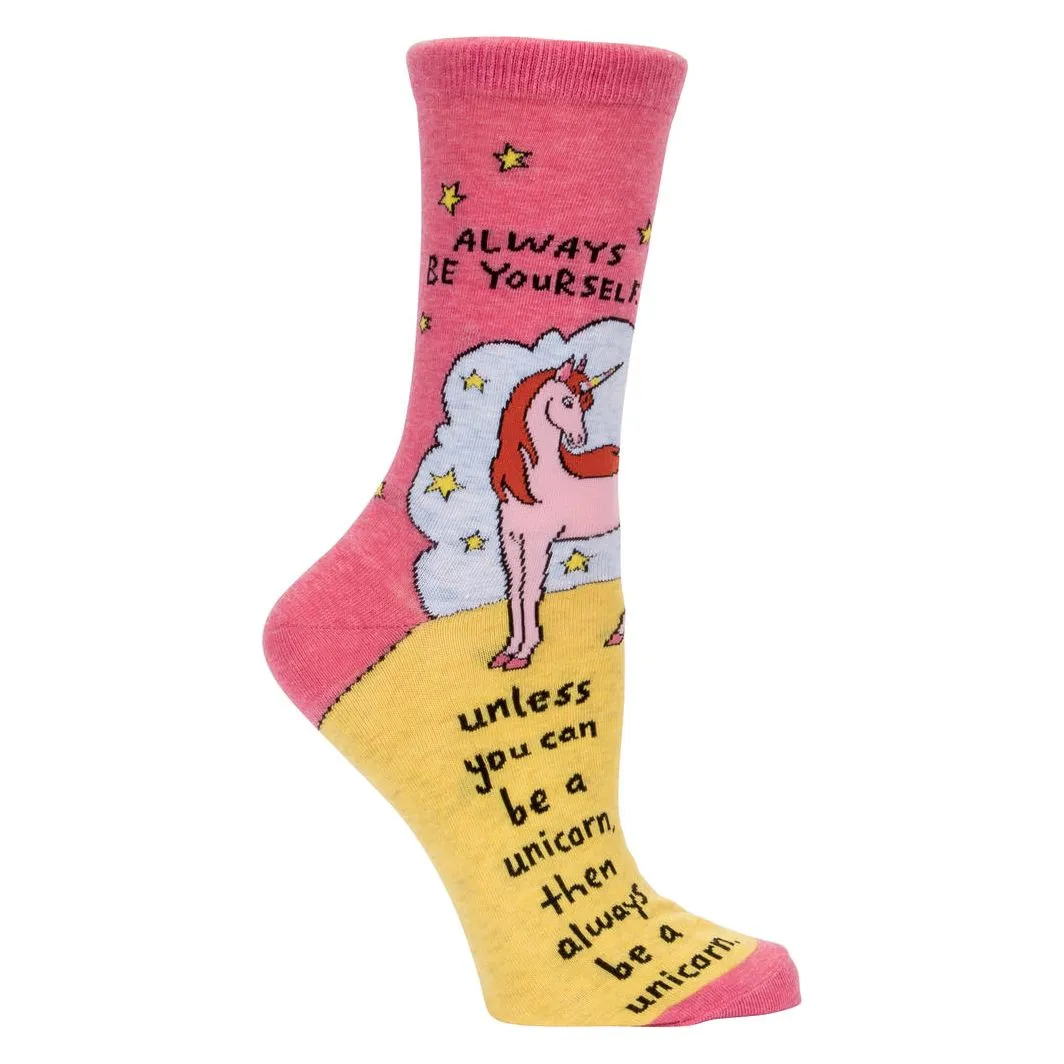 Always Be a Unicorn Crew Socks