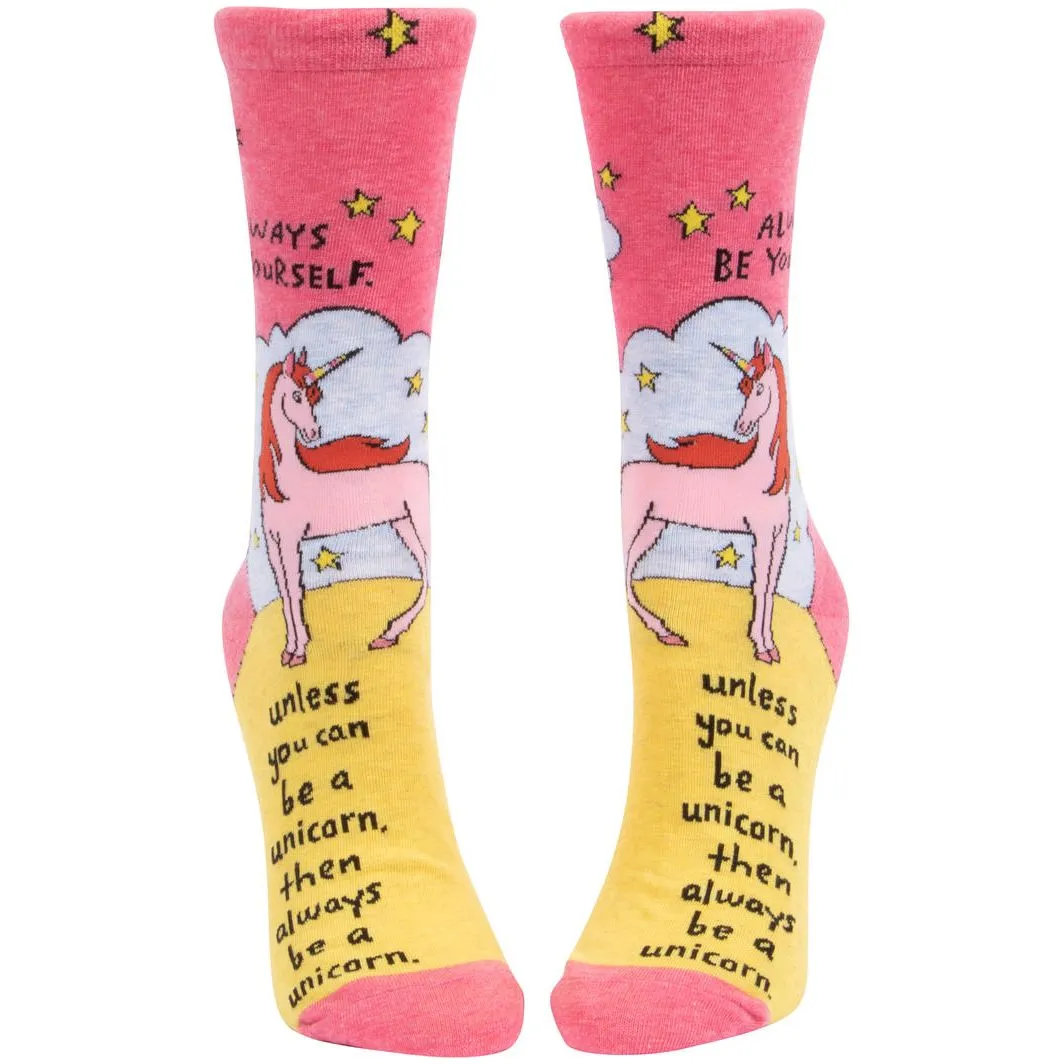 Always Be a Unicorn Crew Socks