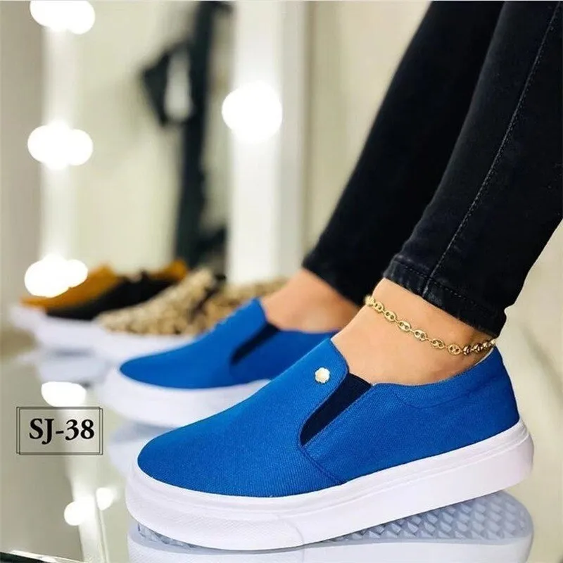 Amozae Women's Shoes 2022 New Fashion Large Size Women's Single Shoes Daily Casual Lazy Slip-On Women's Loafers