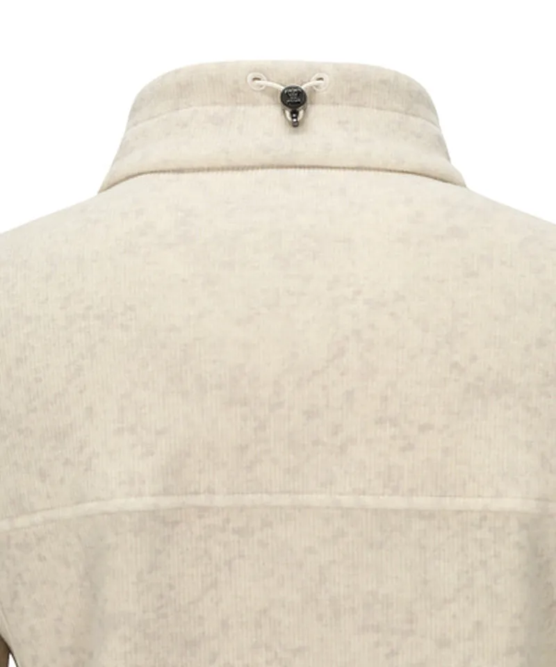 ANEW Golf Women Half Zip-Up  Long sleeve T Shirt - Light Beige