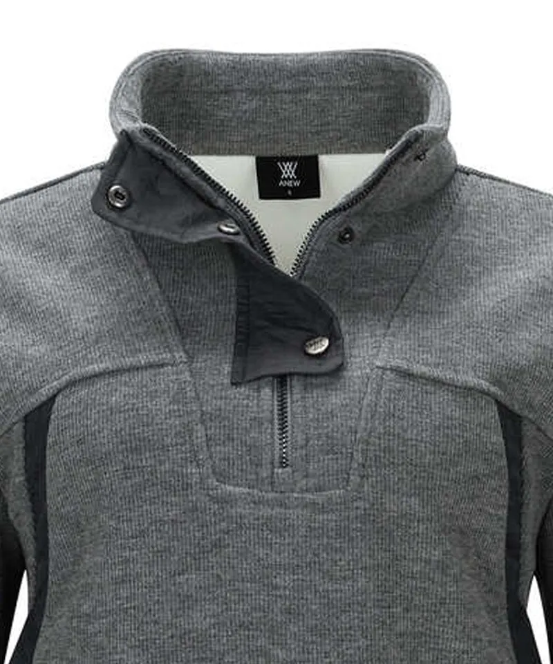 ANEW Golf Women's Half Zip-Up  Long sleeves T Shirt - Gray