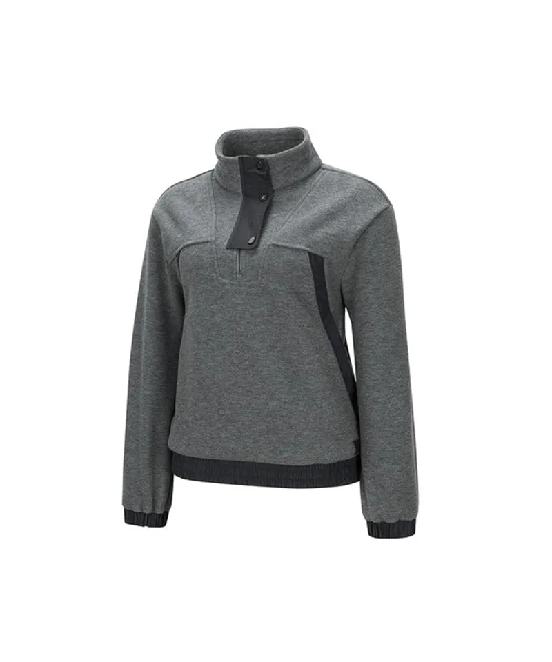 ANEW Golf Women's Half Zip-Up  Long sleeves T Shirt - Gray