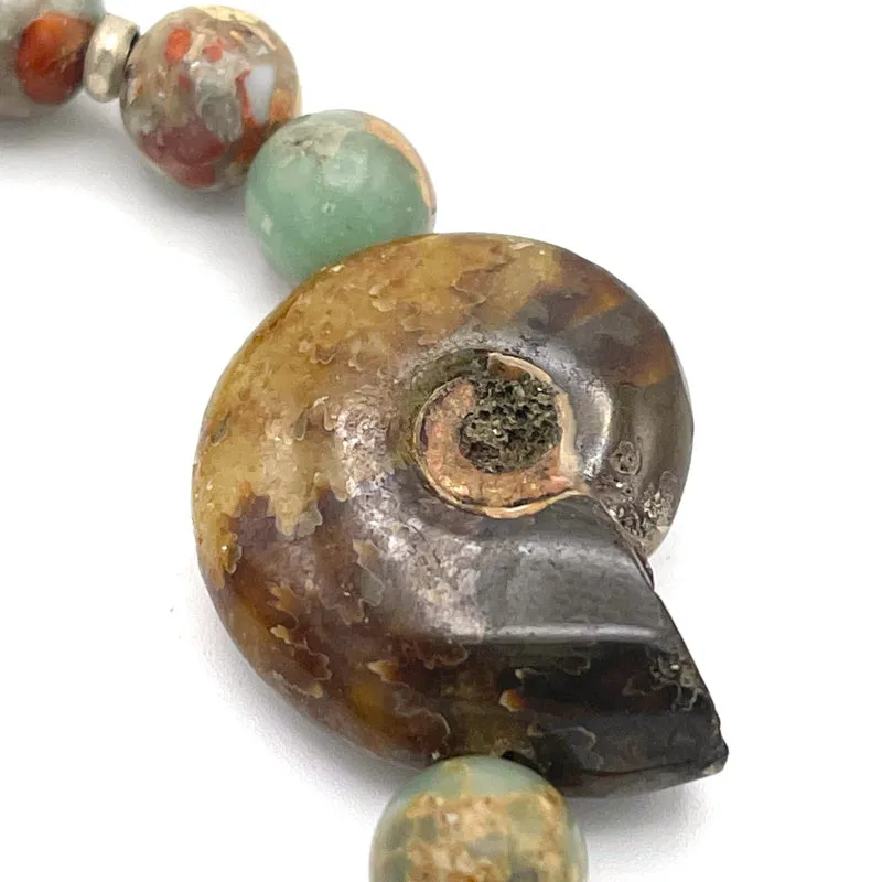 Aqua Terra Jasper Gemstone Stretch Bracelet SMALL