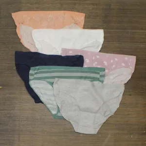 Auden Women's Cotton Bikini Underwear 6pk PZEP3 Assorted M