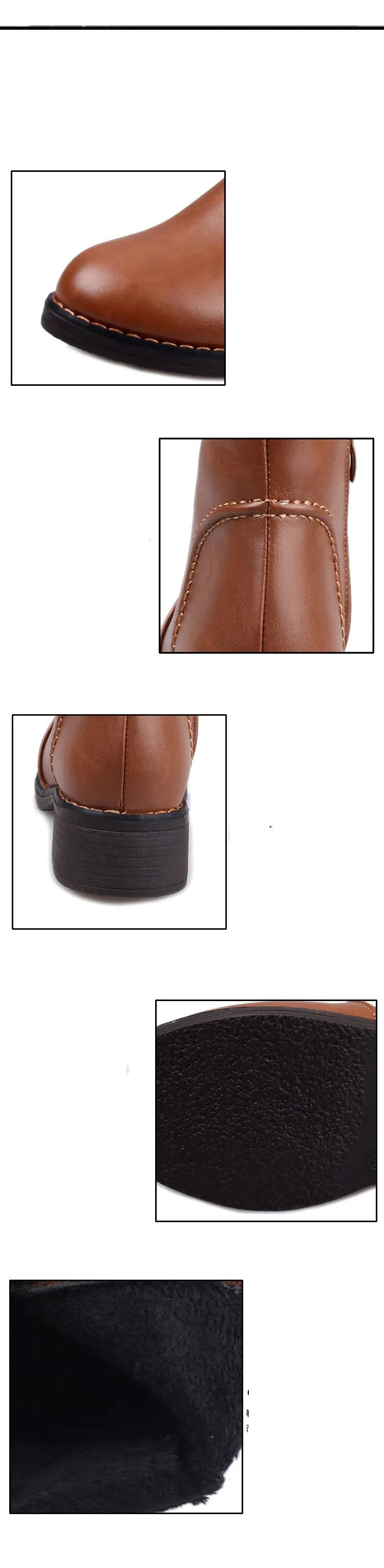 Autumn and Winter Pointed Boots with Thick Martin Boots Low Heel Women's Boots Set Feet Bare Boots