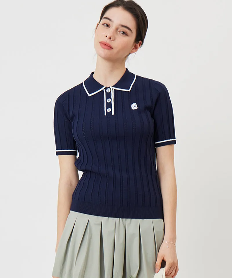 AVEN  Punching Half Knit - Navy