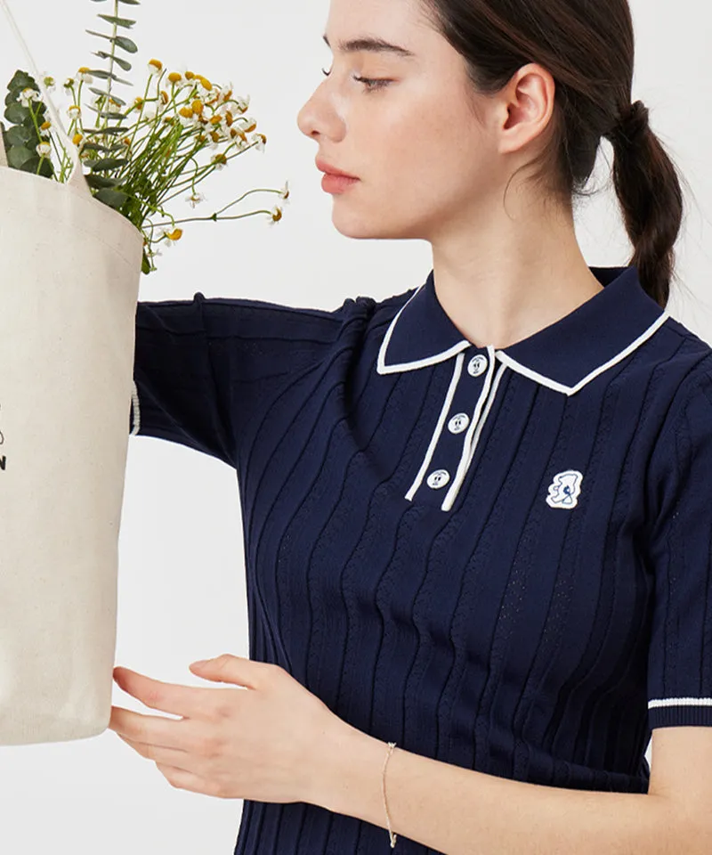 AVEN  Punching Half Knit - Navy