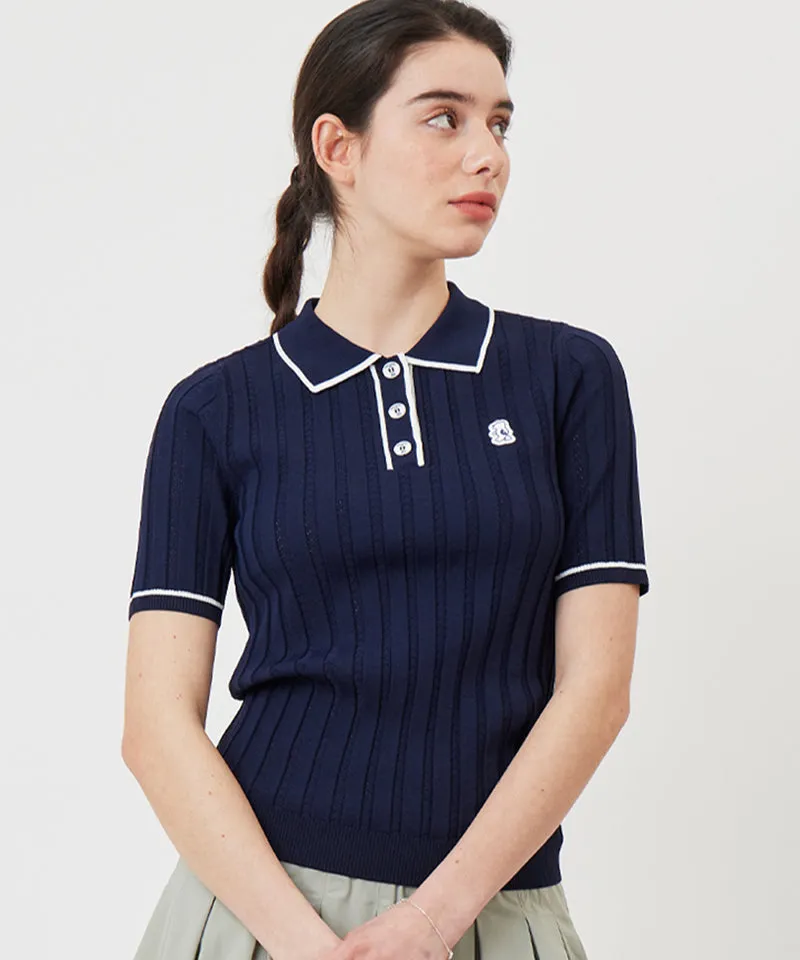AVEN  Punching Half Knit - Navy