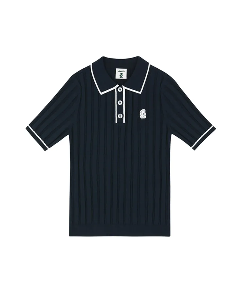 AVEN  Punching Half Knit - Navy