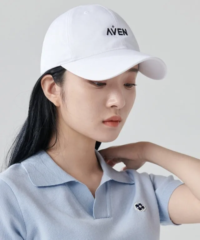 AVEN Small Logo Embroidered Ball Cap - White