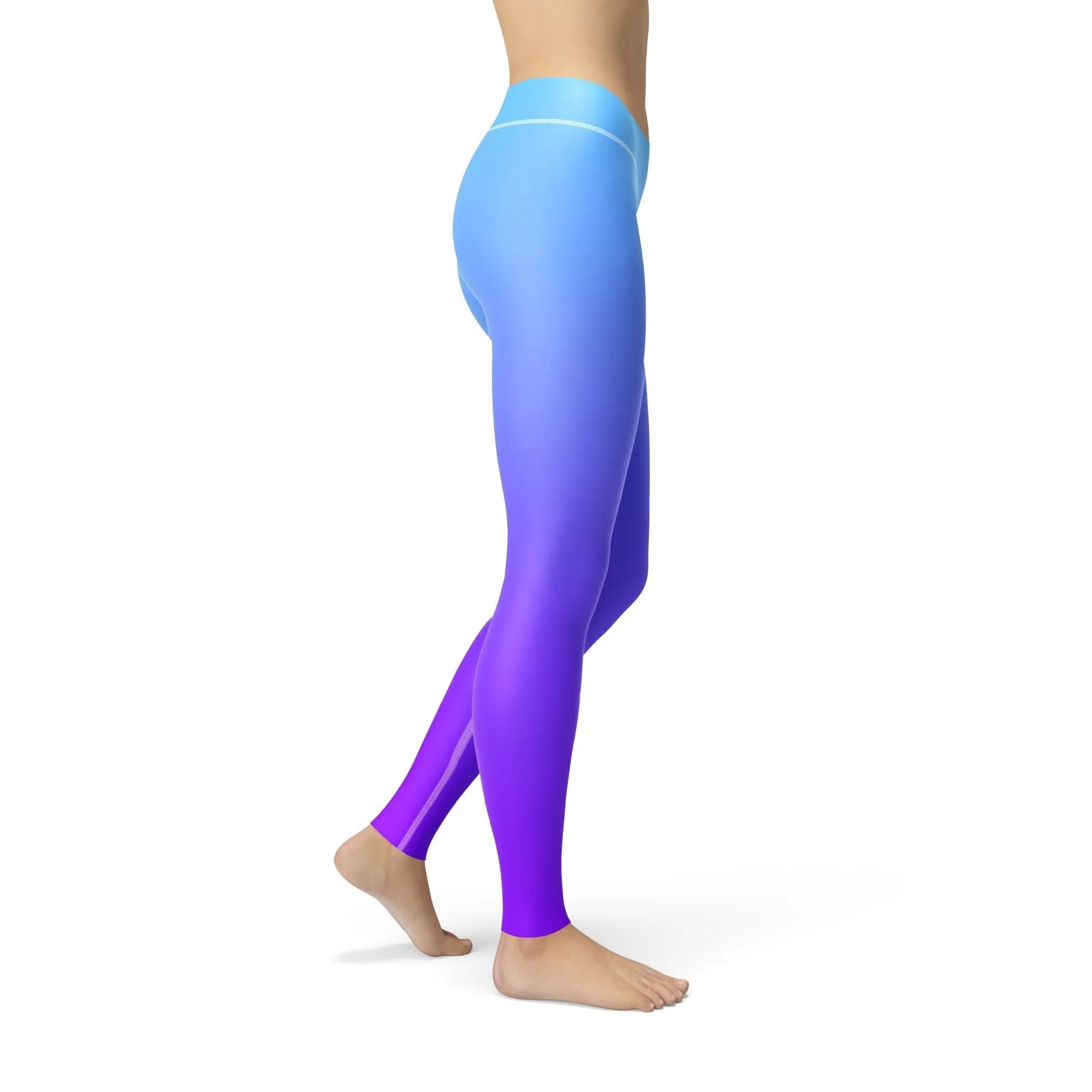 Avery Blue Purple Ombre Leggings For Women
