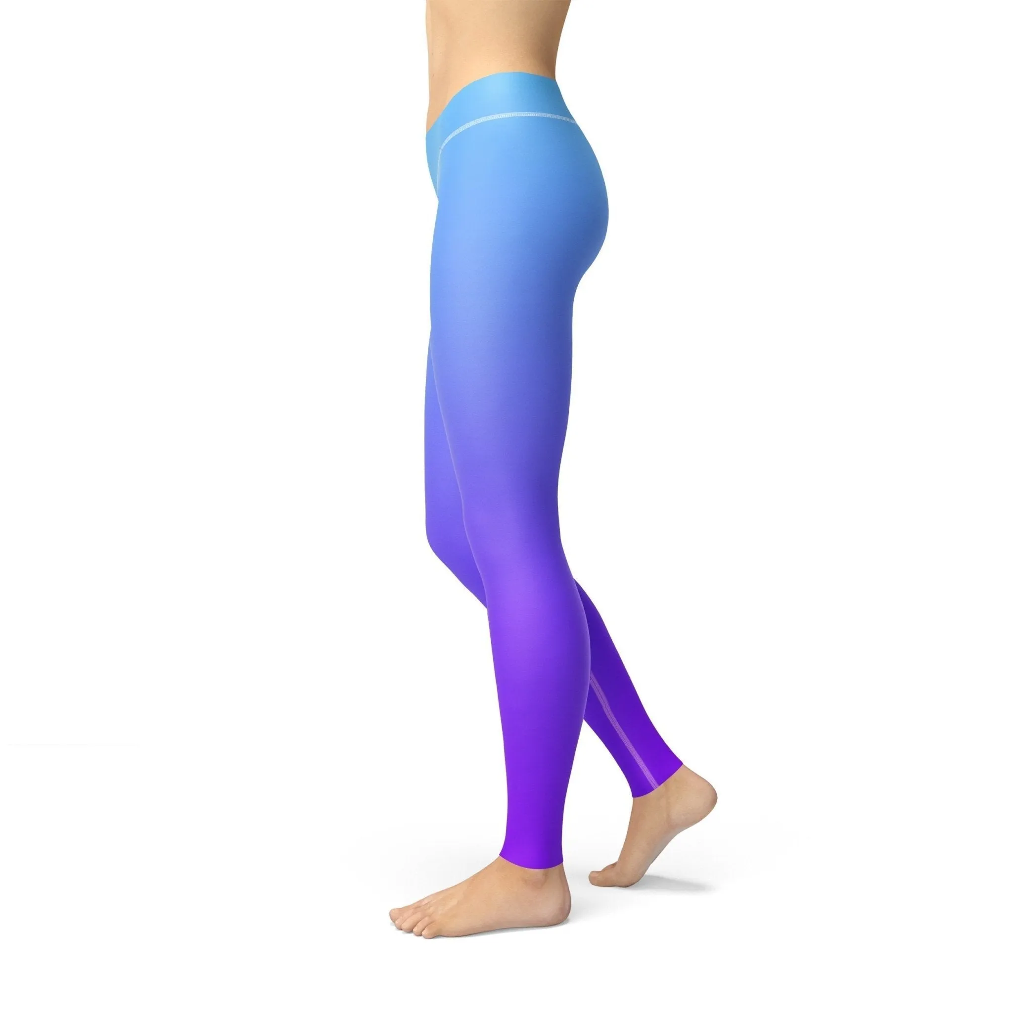 Avery Blue Purple Ombre Leggings For Women