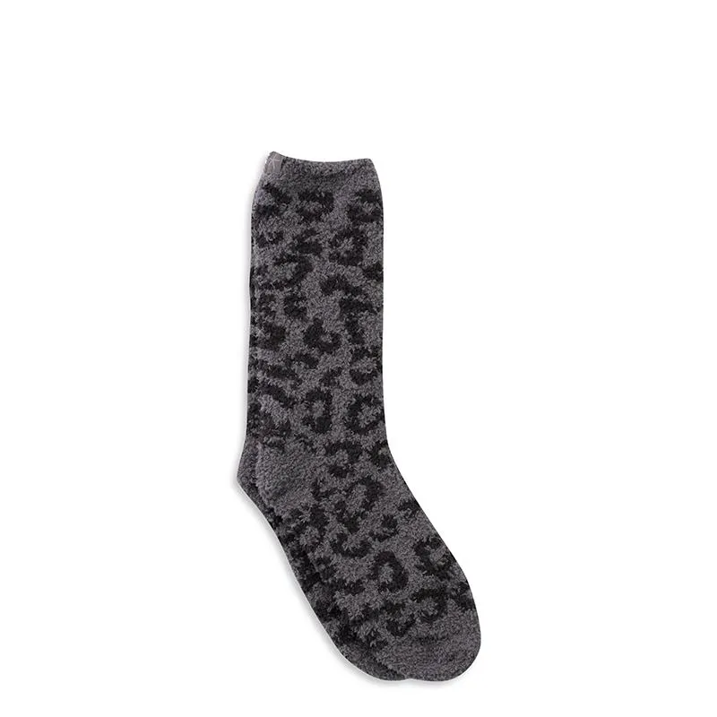 Barefoot Dreams CozyChic Women's Barefoot in the Wild Sock Graphite Carbon