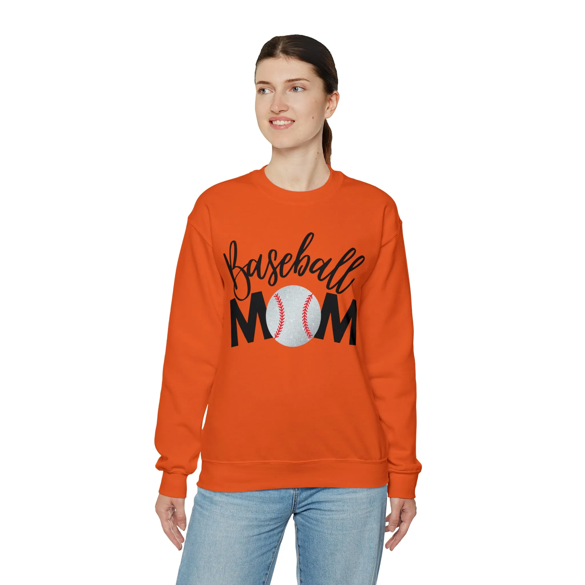Baseball Mom Shimmer Crewneck Sweatshirt
