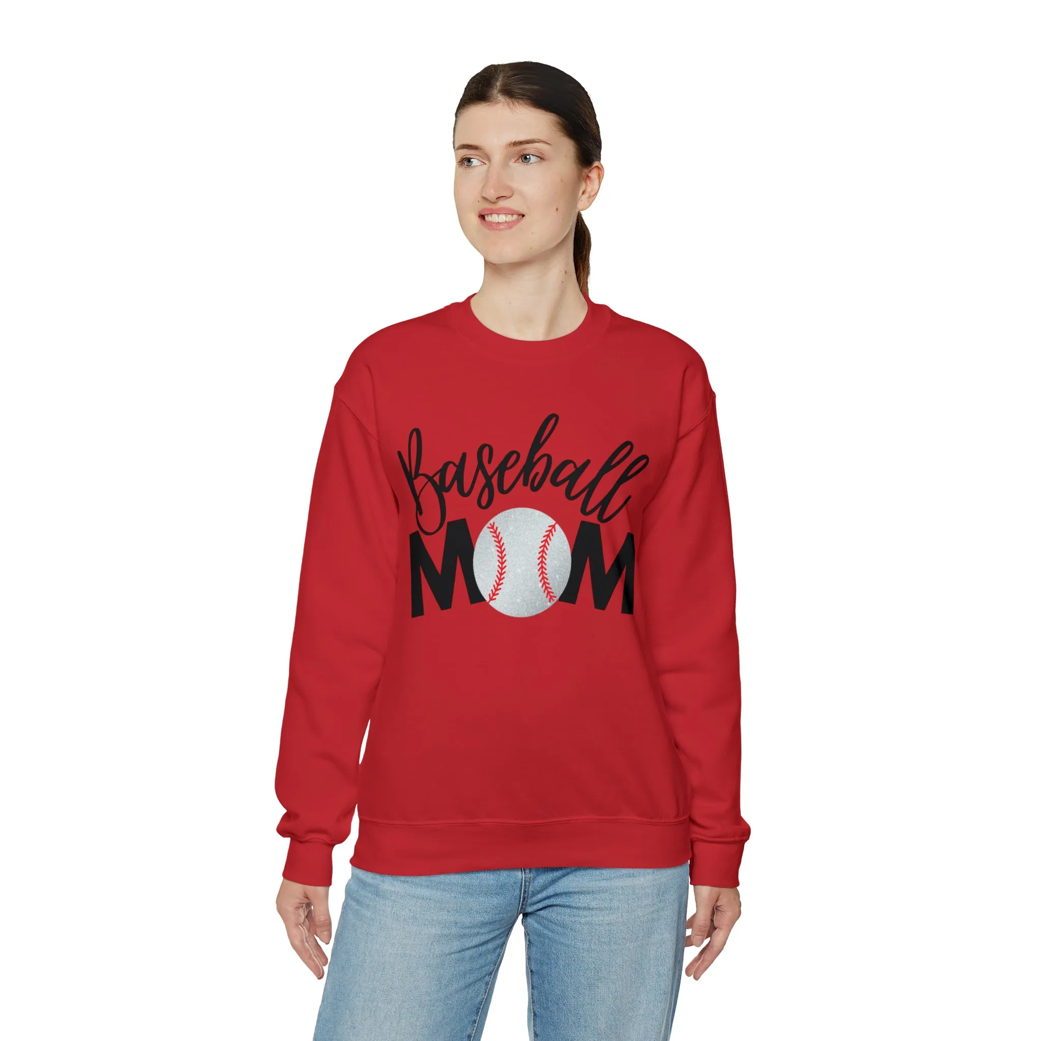 Baseball Mom Shimmer Crewneck Sweatshirt