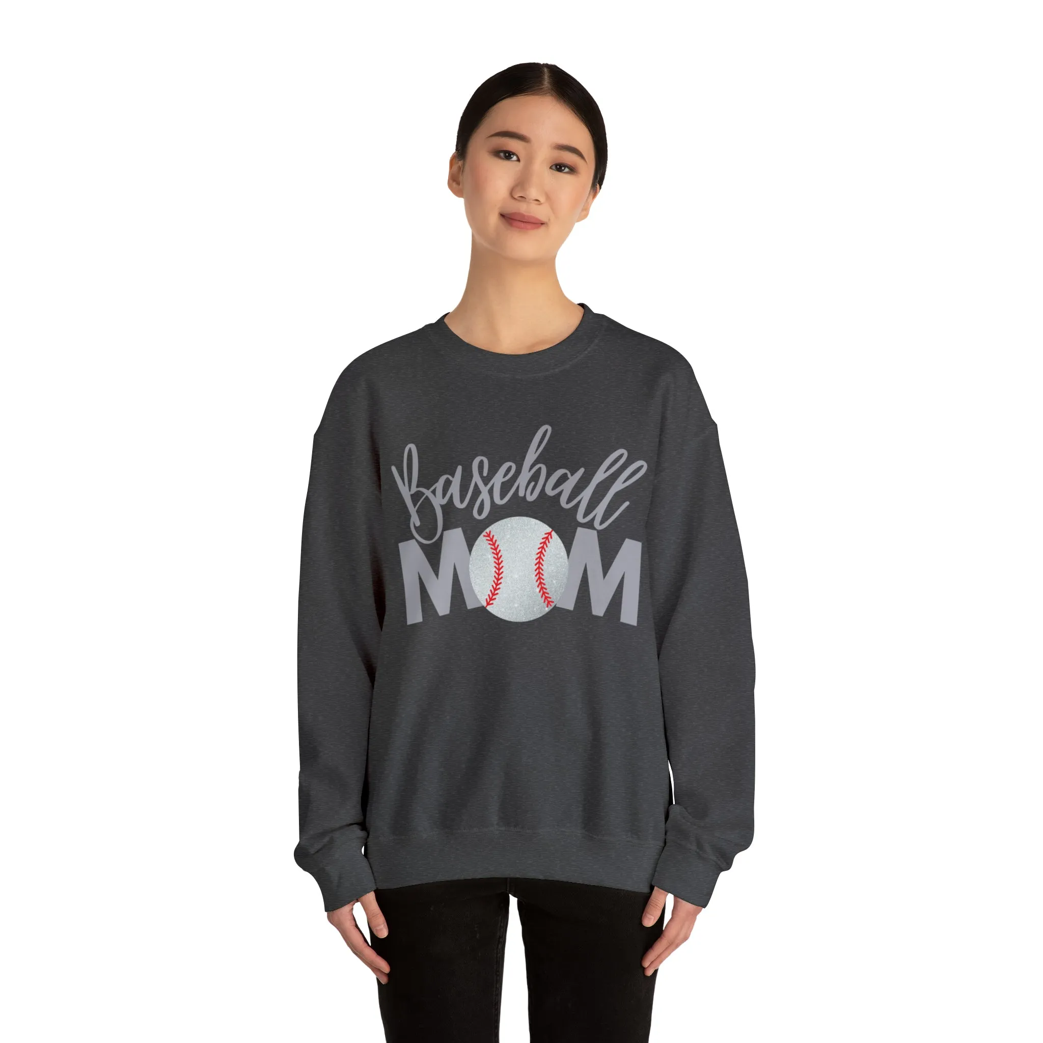 Baseball Mom Shimmer Crewneck Sweatshirt