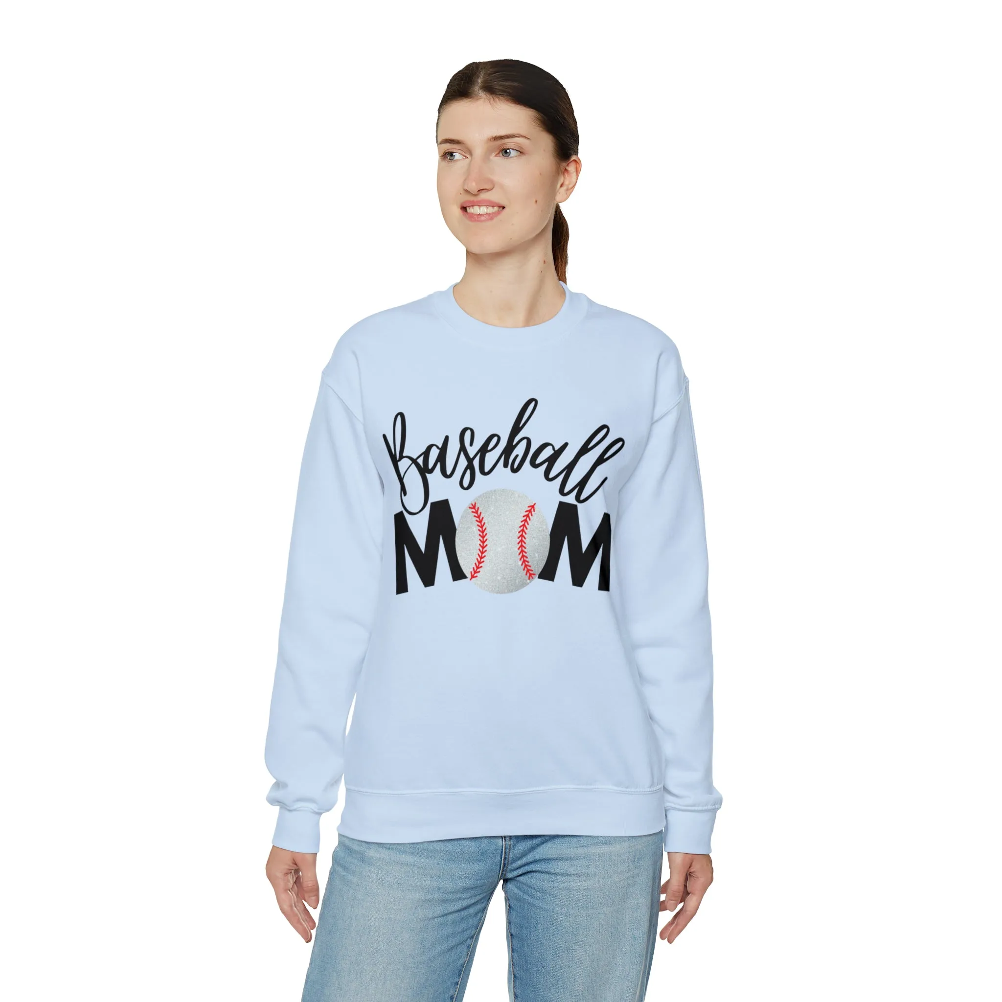 Baseball Mom Shimmer Crewneck Sweatshirt