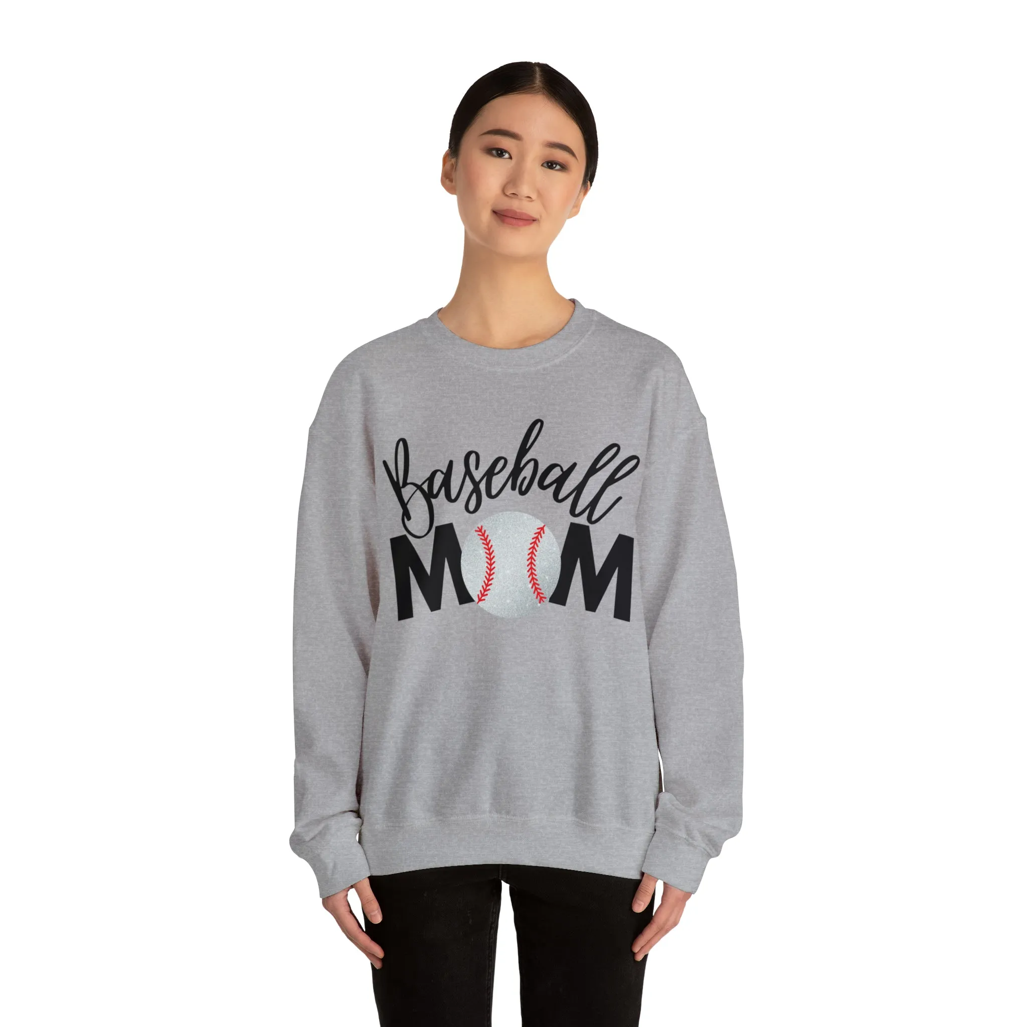 Baseball Mom Shimmer Crewneck Sweatshirt