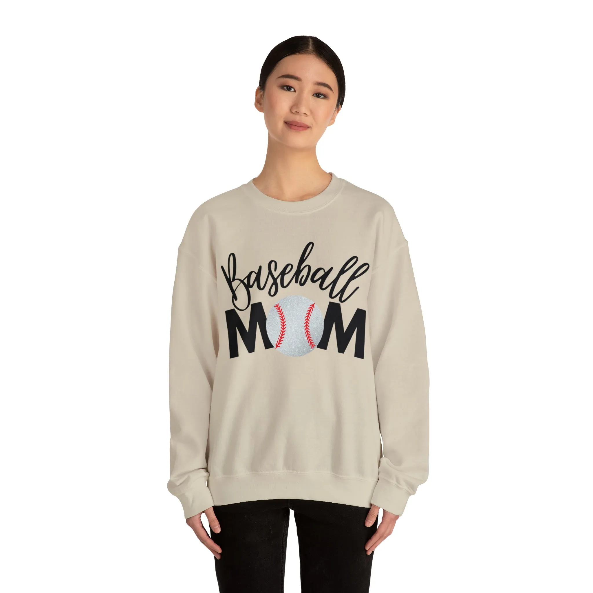 Baseball Mom Shimmer Crewneck Sweatshirt
