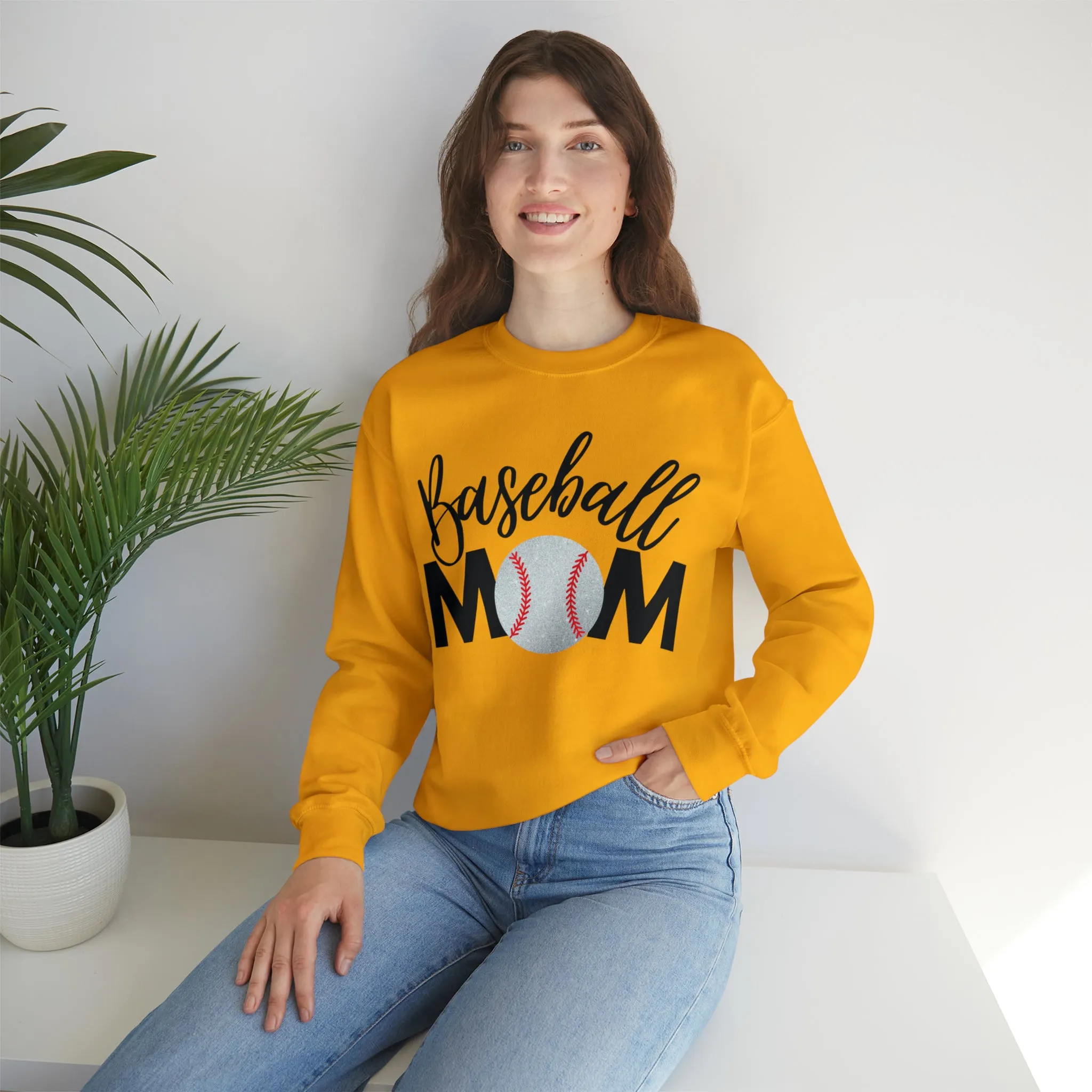 Baseball Mom Shimmer Crewneck Sweatshirt