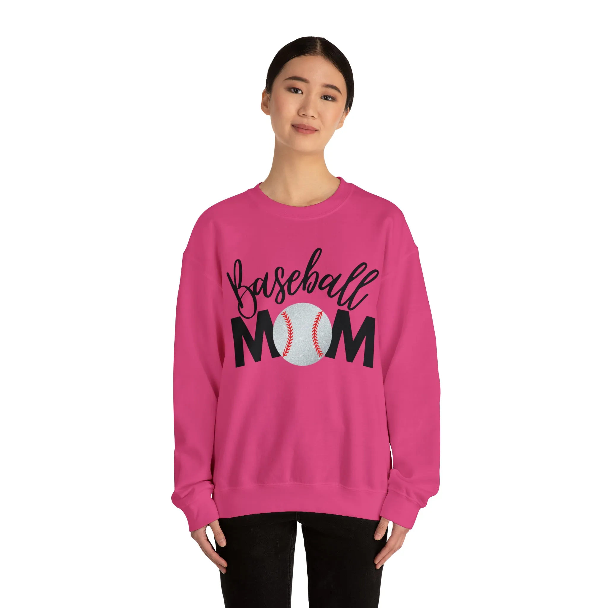 Baseball Mom Shimmer Crewneck Sweatshirt