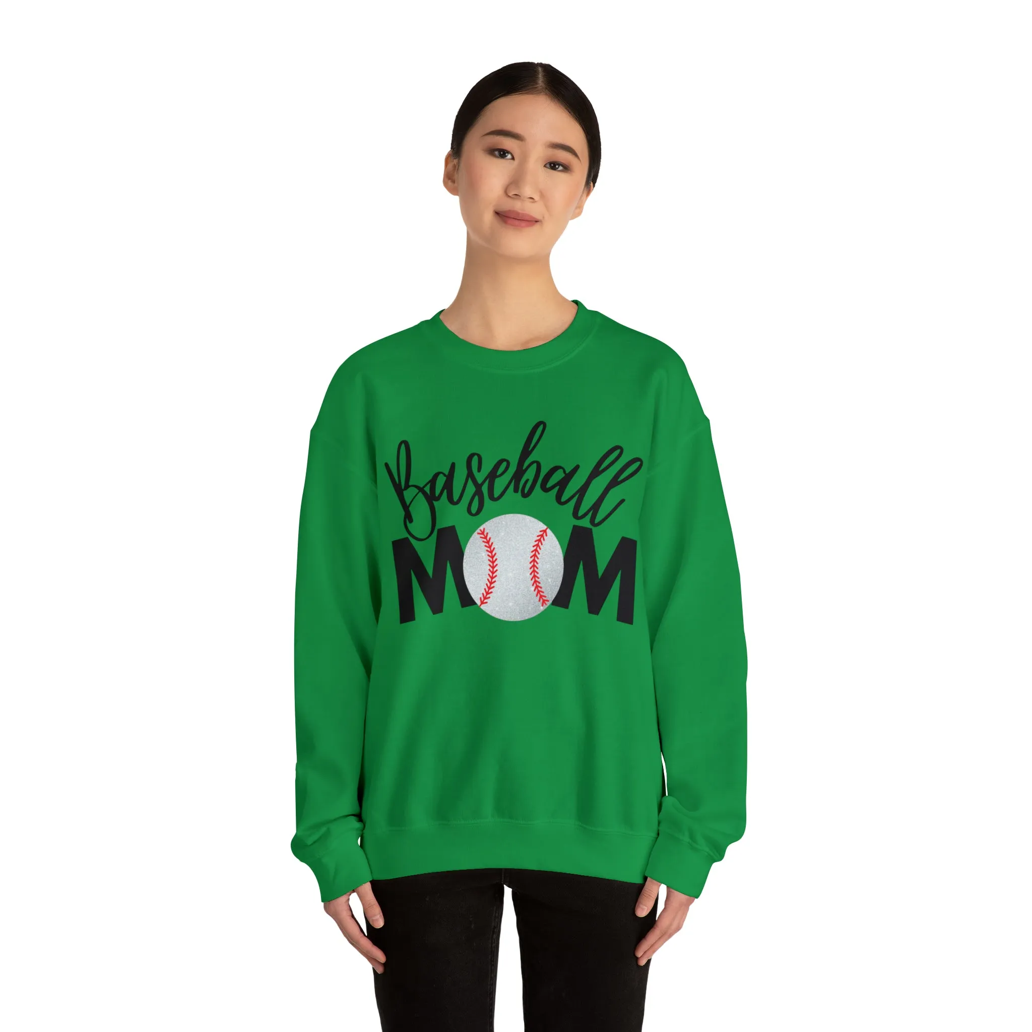 Baseball Mom Shimmer Crewneck Sweatshirt