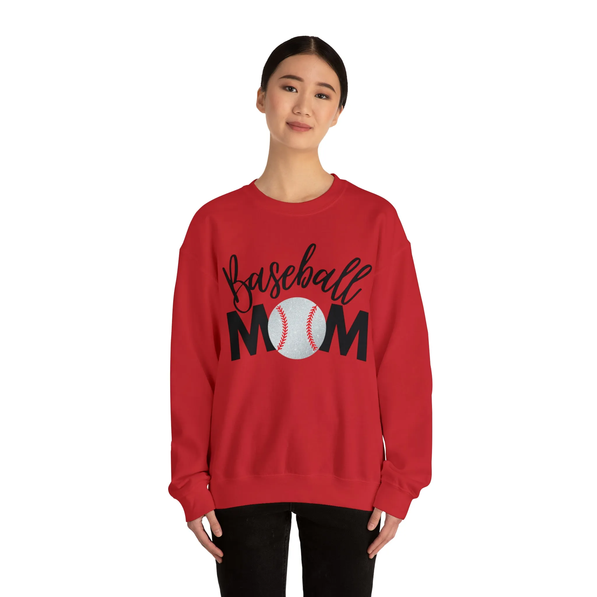 Baseball Mom Shimmer Crewneck Sweatshirt