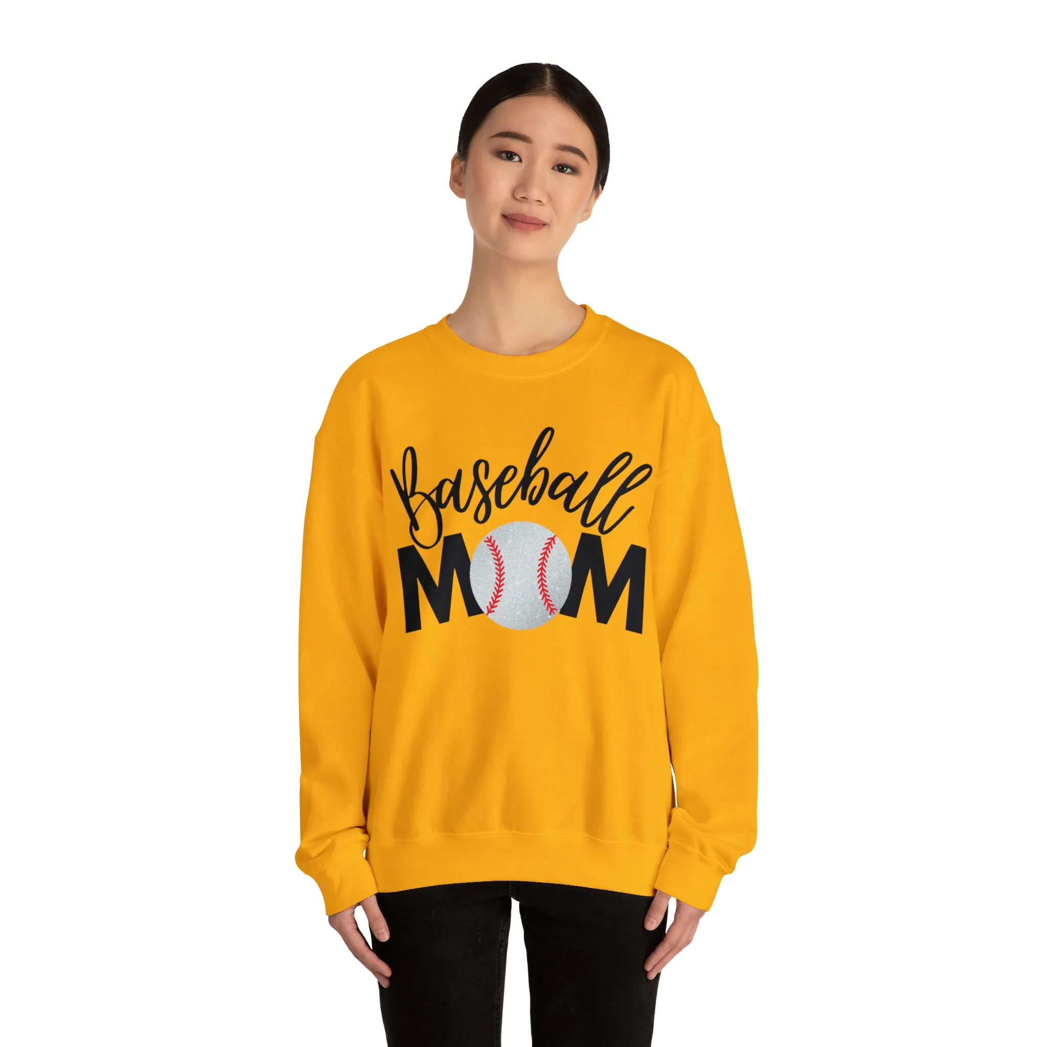 Baseball Mom Shimmer Crewneck Sweatshirt