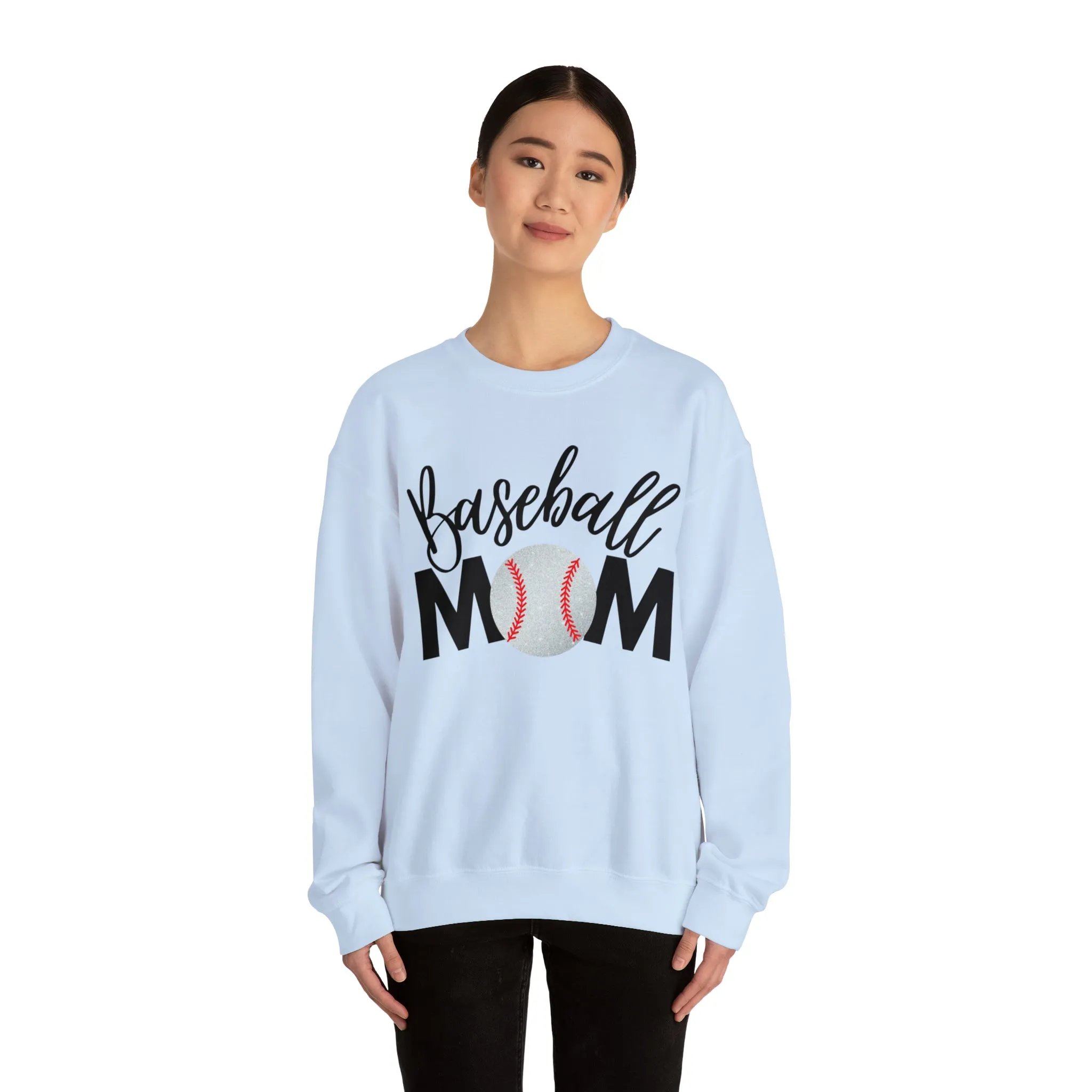 Baseball Mom Shimmer Crewneck Sweatshirt