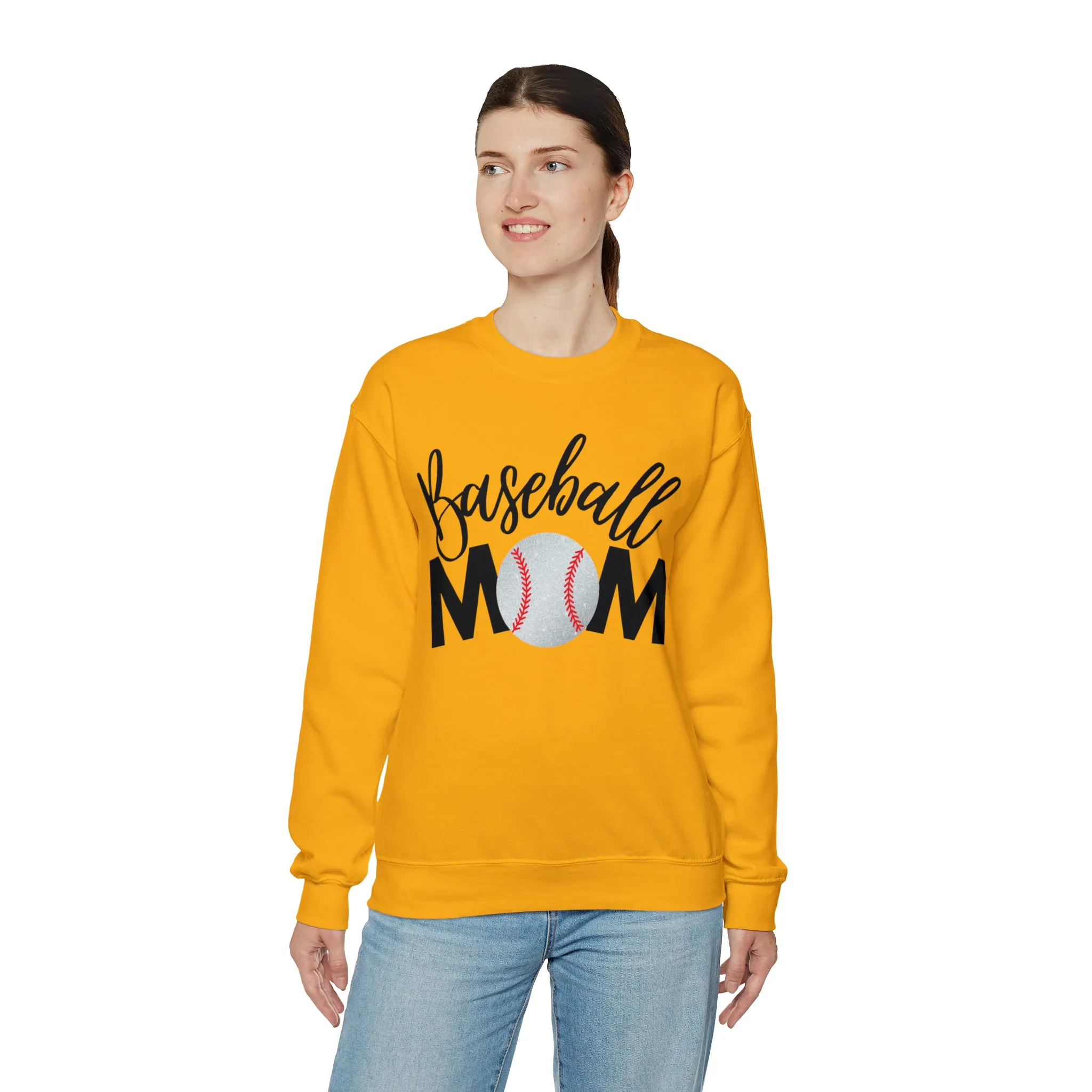Baseball Mom Shimmer Crewneck Sweatshirt