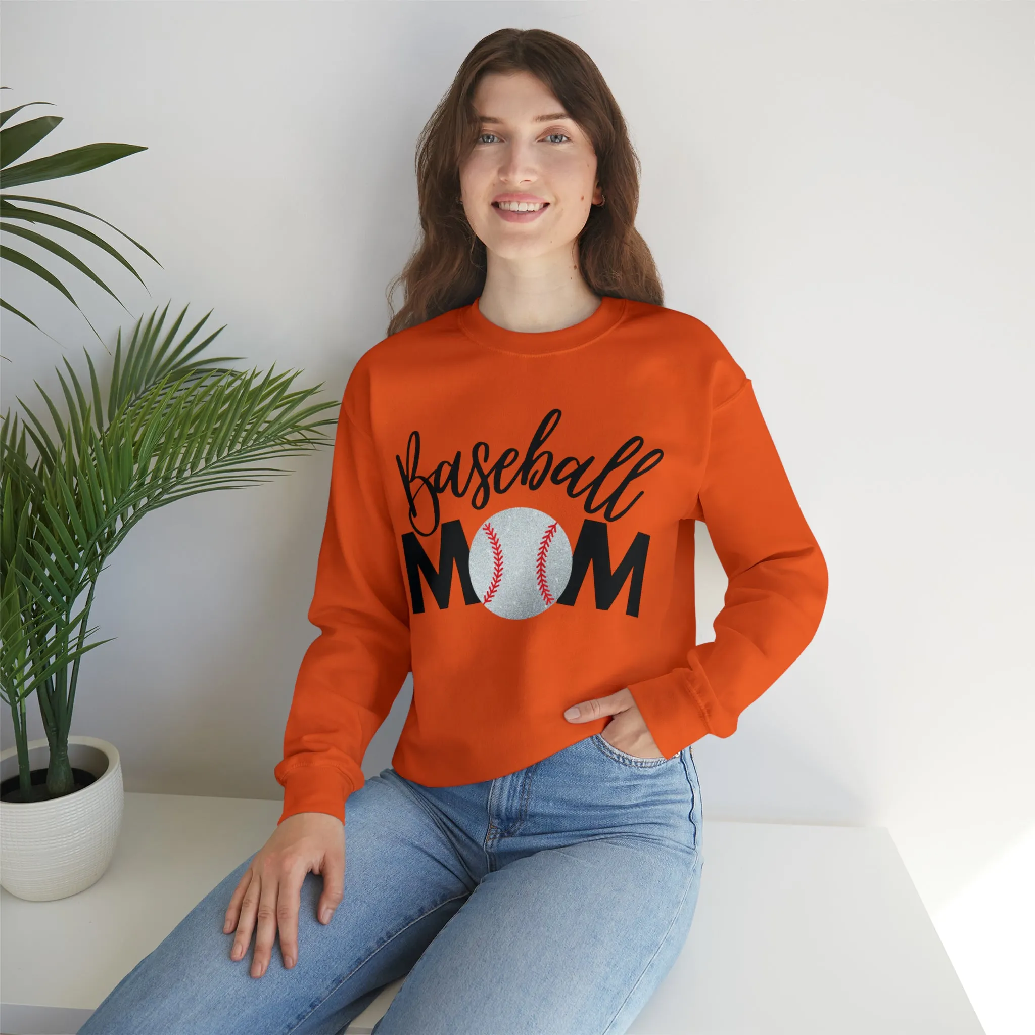 Baseball Mom Shimmer Crewneck Sweatshirt