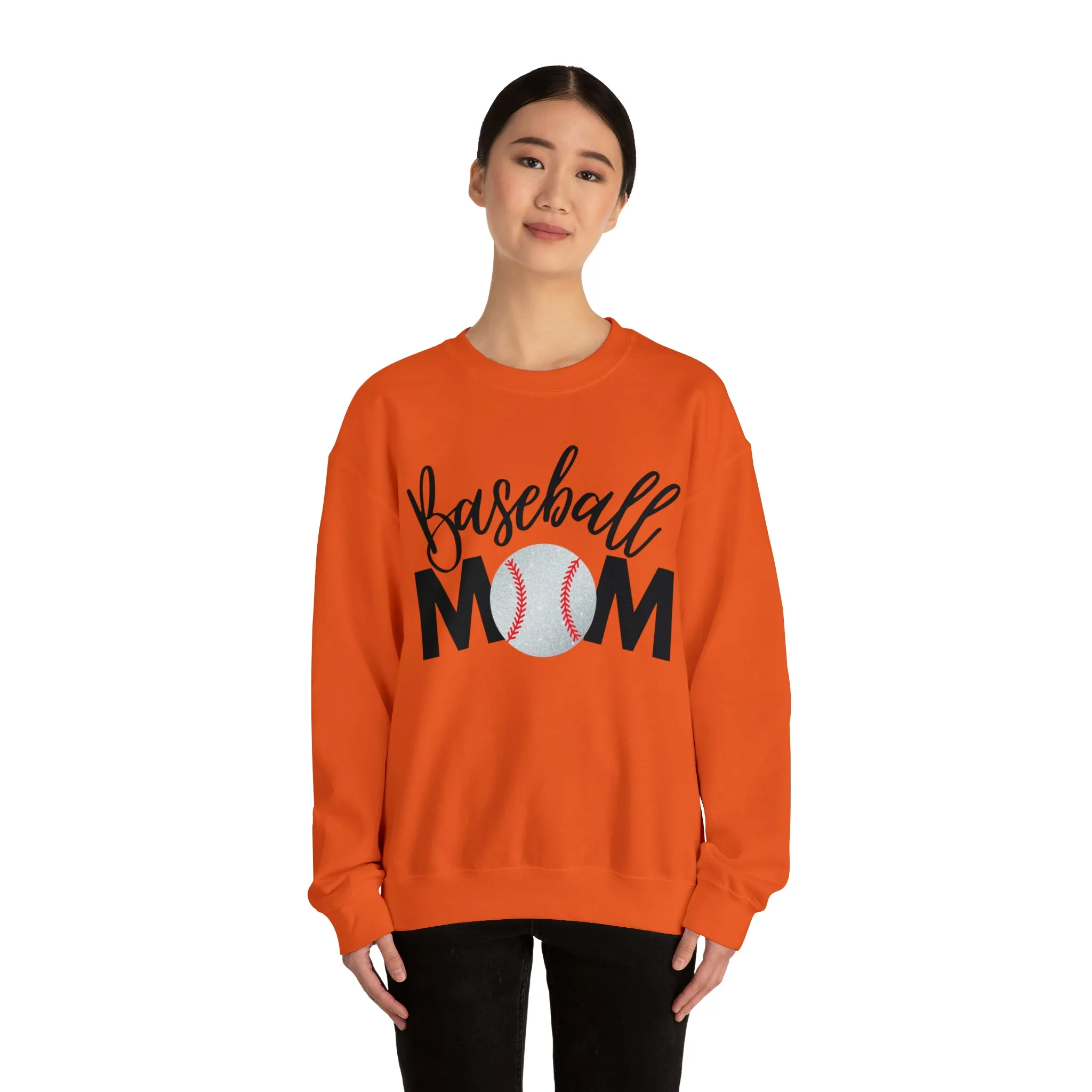 Baseball Mom Shimmer Crewneck Sweatshirt