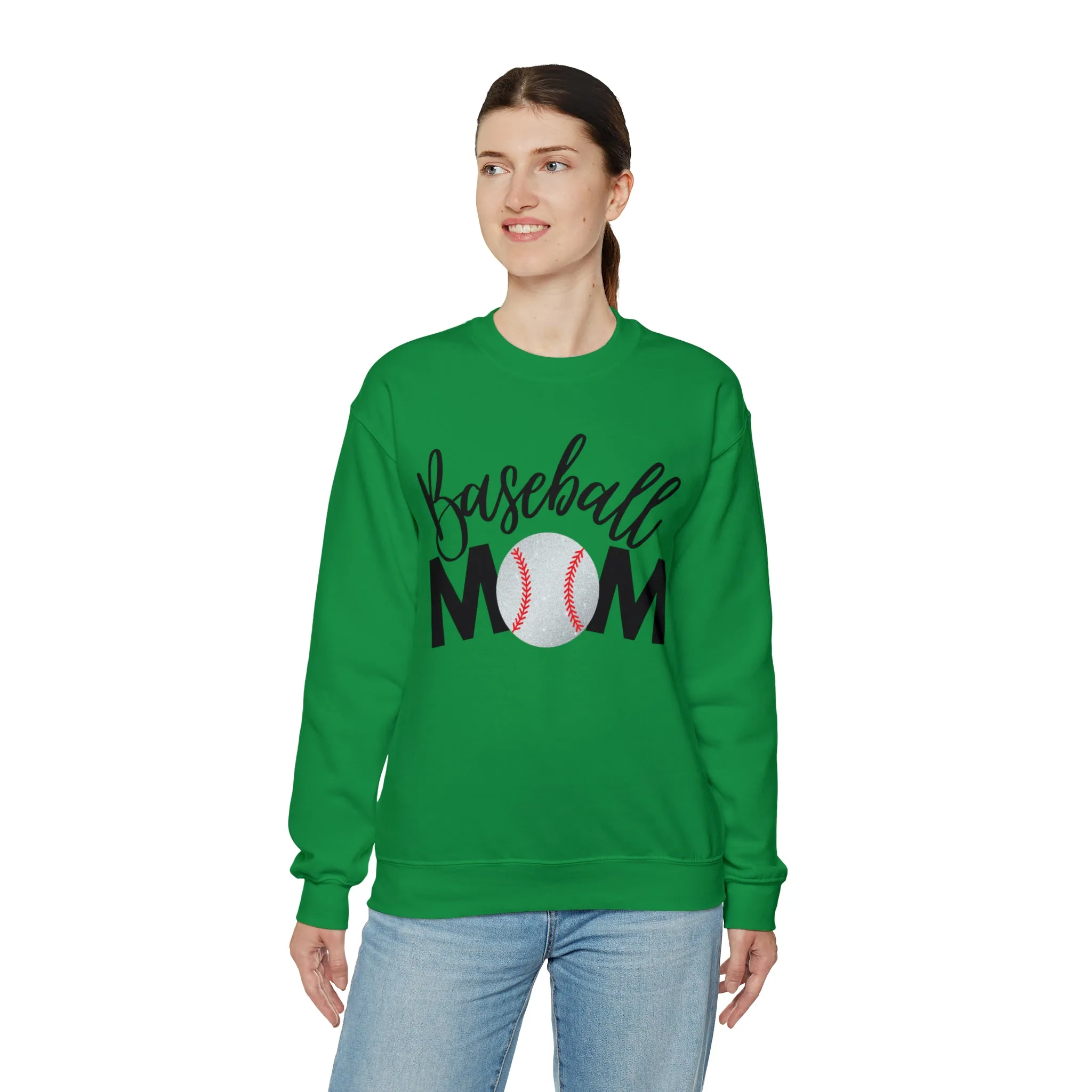 Baseball Mom Shimmer Crewneck Sweatshirt