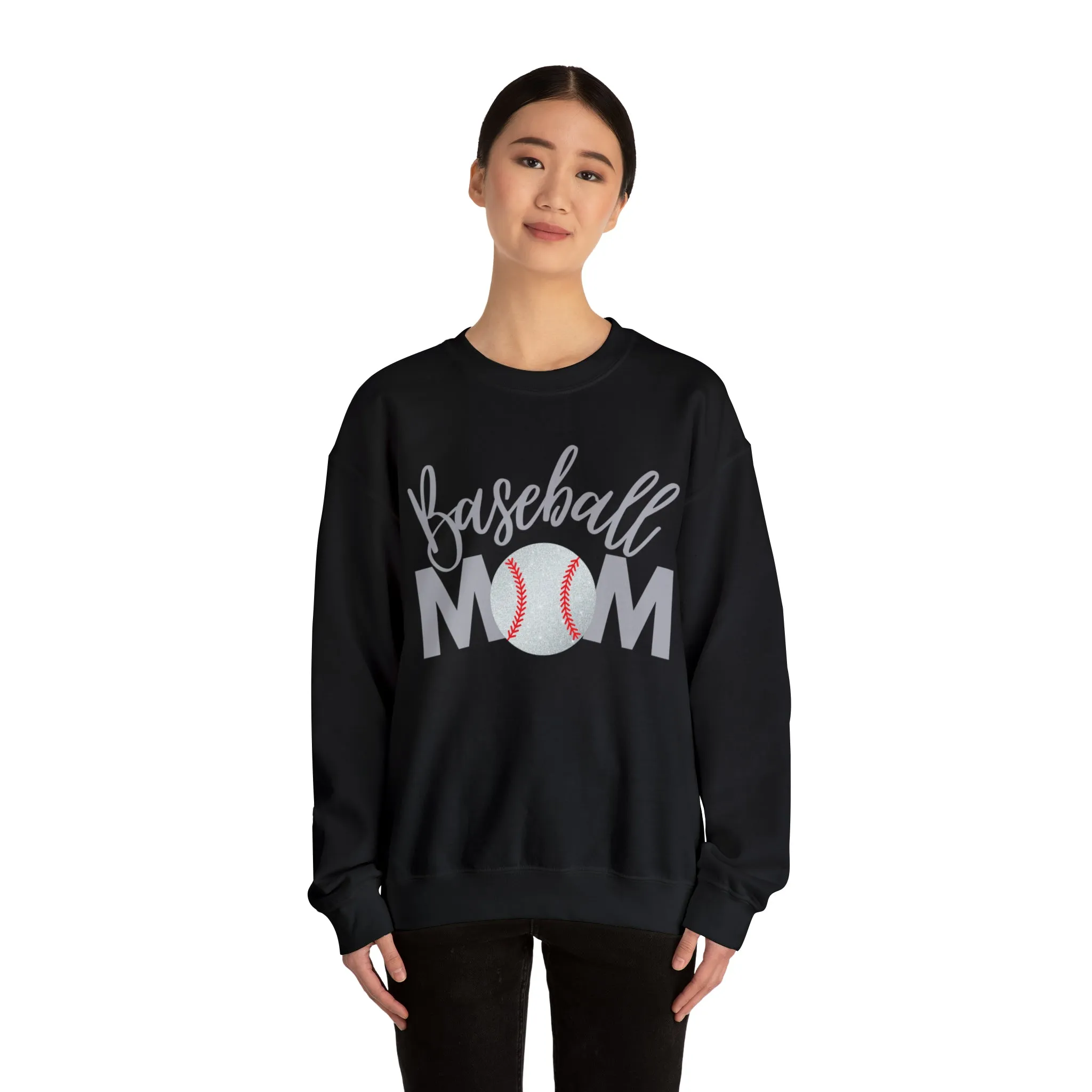 Baseball Mom Shimmer Crewneck Sweatshirt