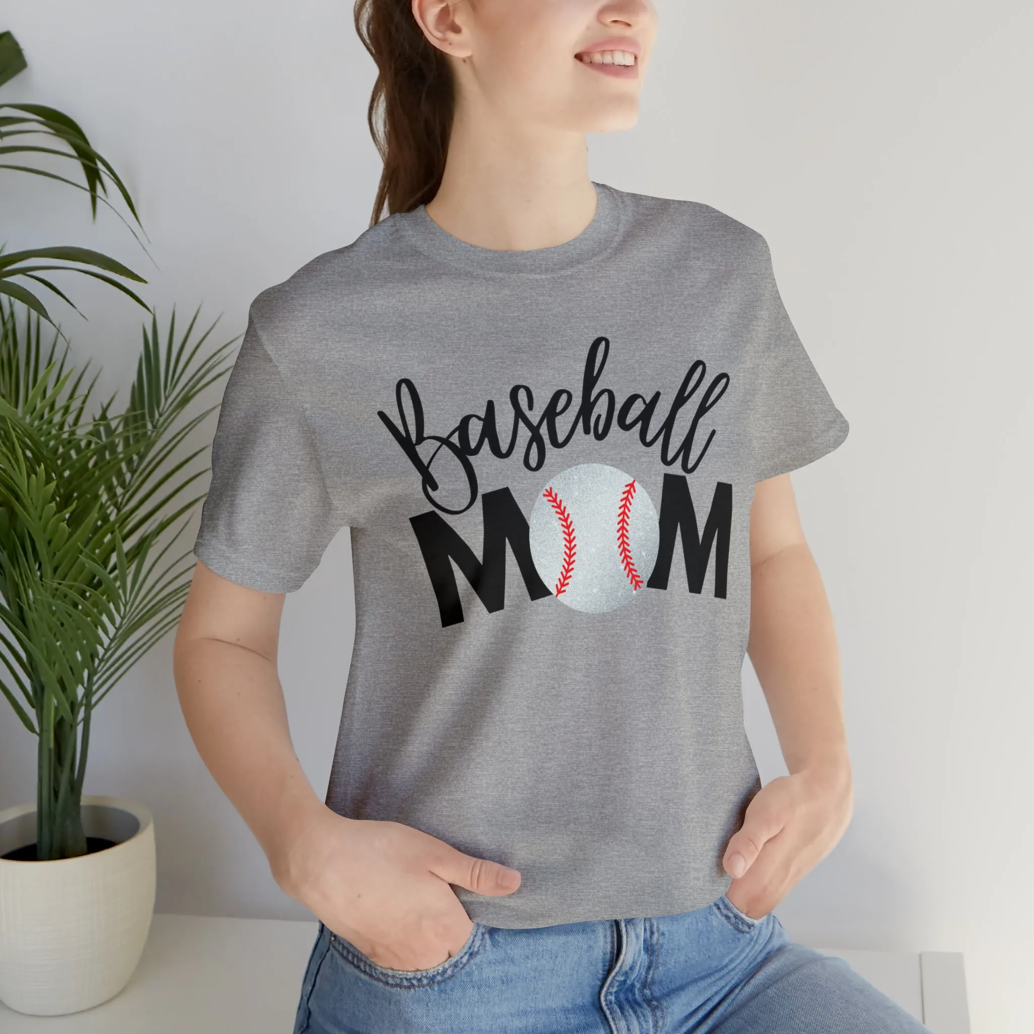 Baseball Mom Shimmer Short Sleeve Tee