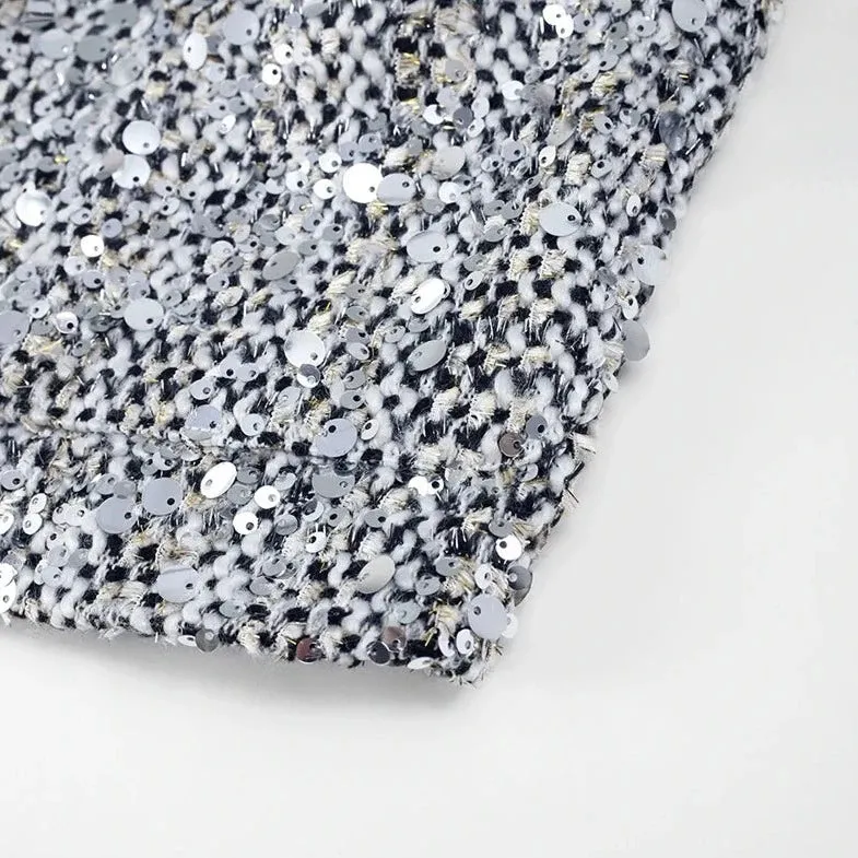 Be Extra! Sequin Shiny Chic Cropped Jacket