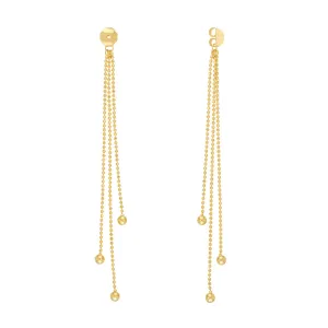 Bead Chain Earring Extensions with Bead Tips