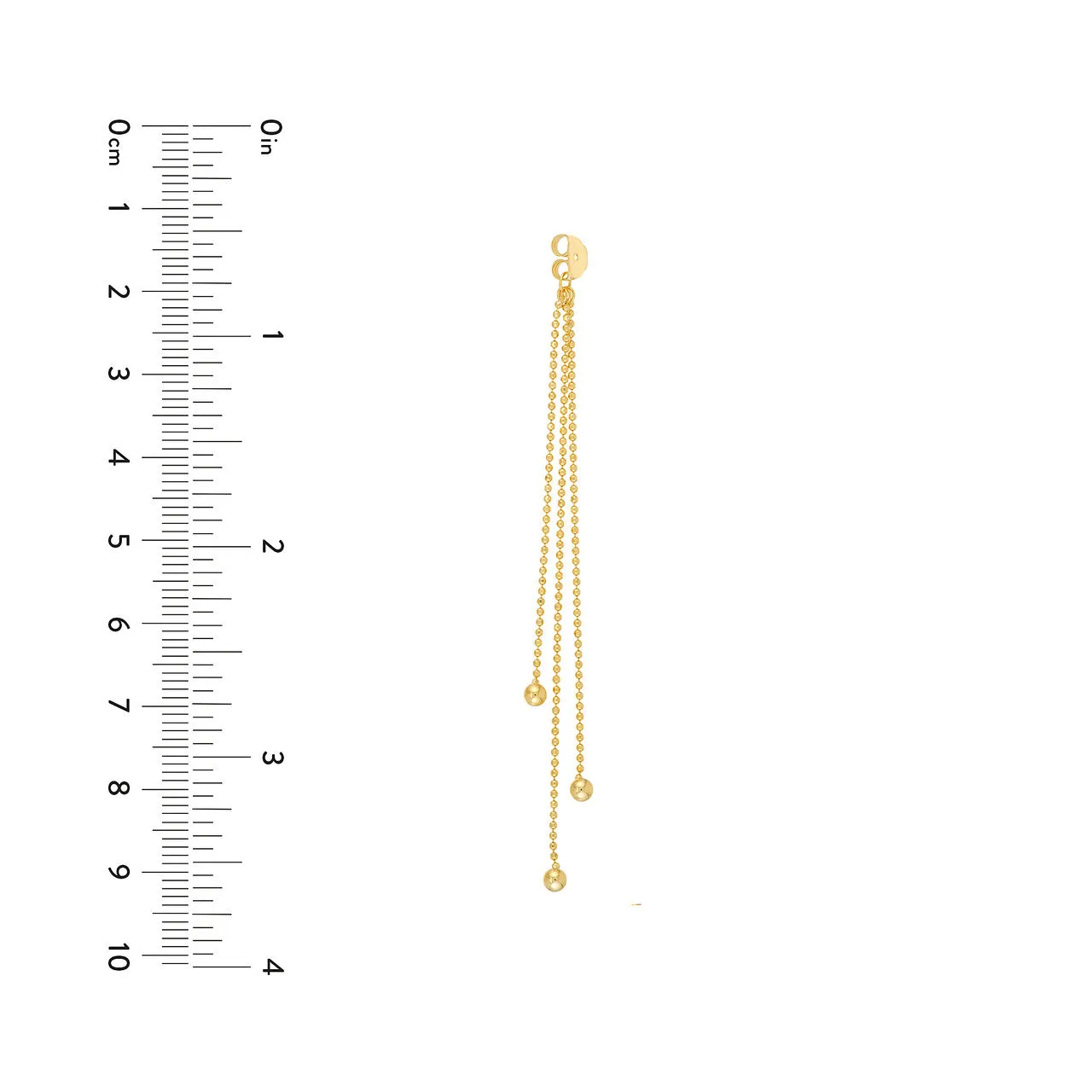 Bead Chain Earring Extensions with Bead Tips