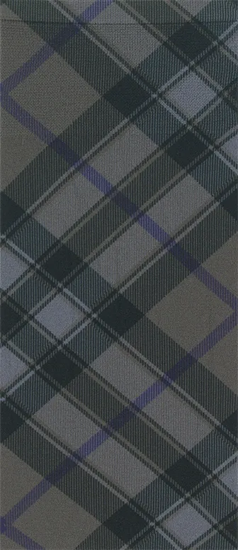 Bias Plaid  on Smoke Knee Highs