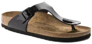 Birkenstock Gizeh Sandal - Black Patent Birko-Flor | Comfortable Cork Footbed