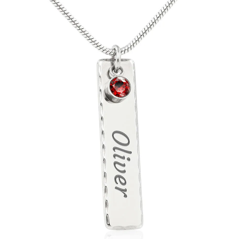 Birthstone Name Necklace