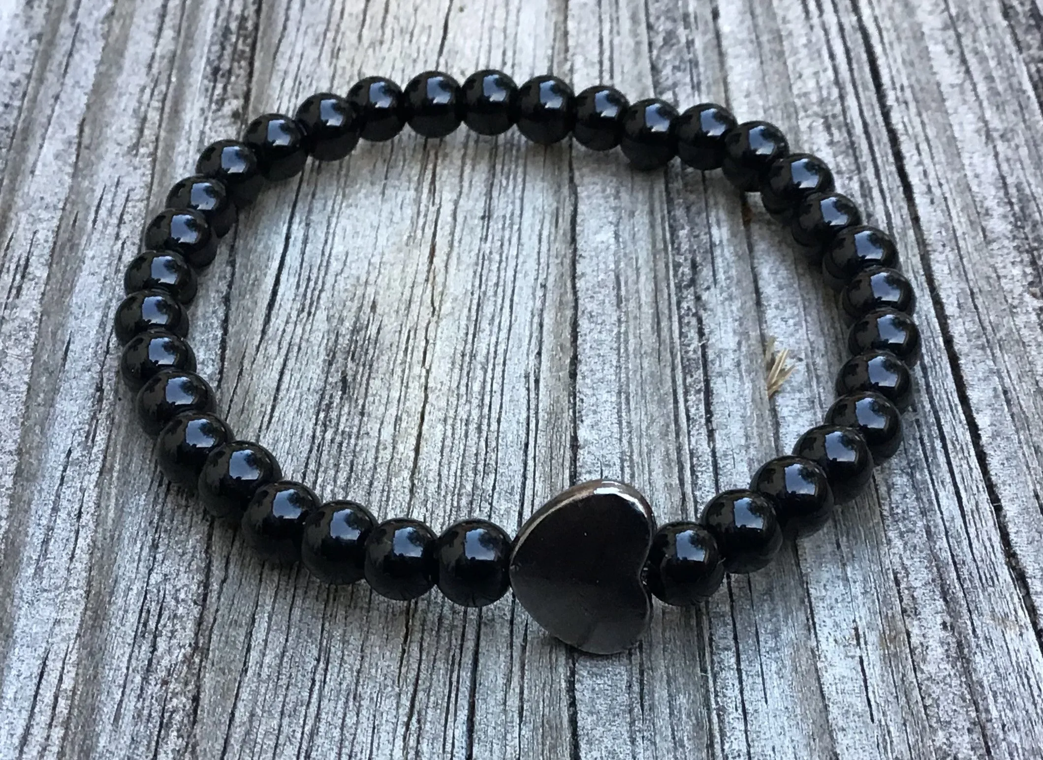 Black Glass Bracelet