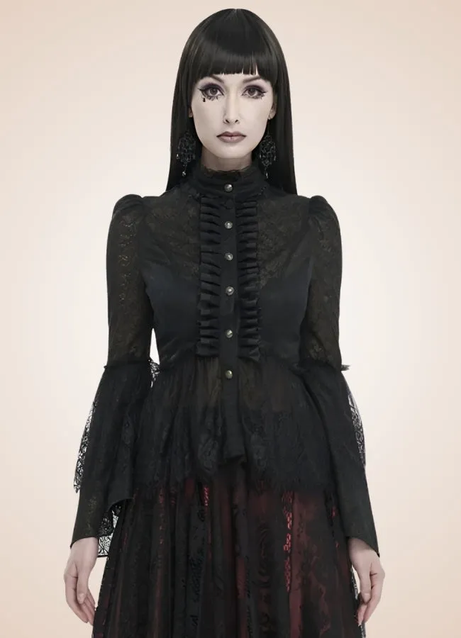 Black Gothic Long Sleeve Shirt