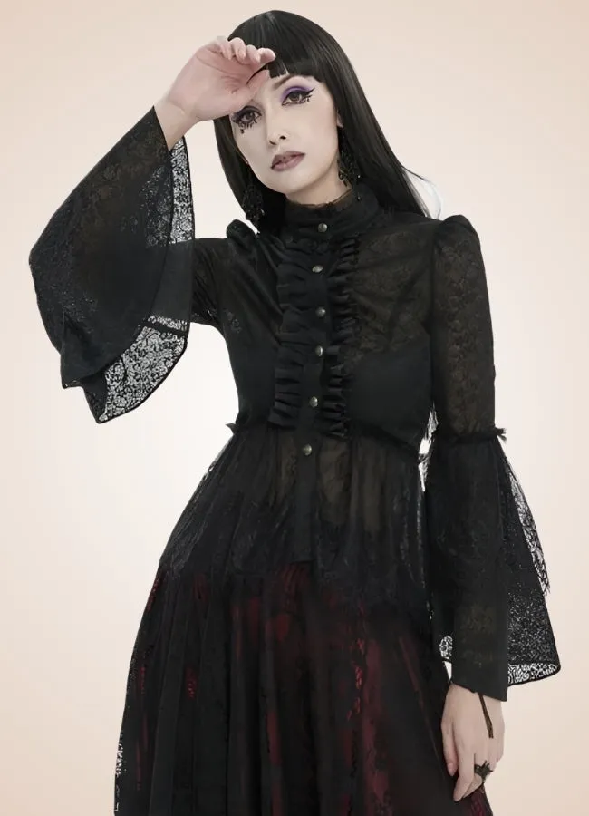Black Gothic Long Sleeve Shirt
