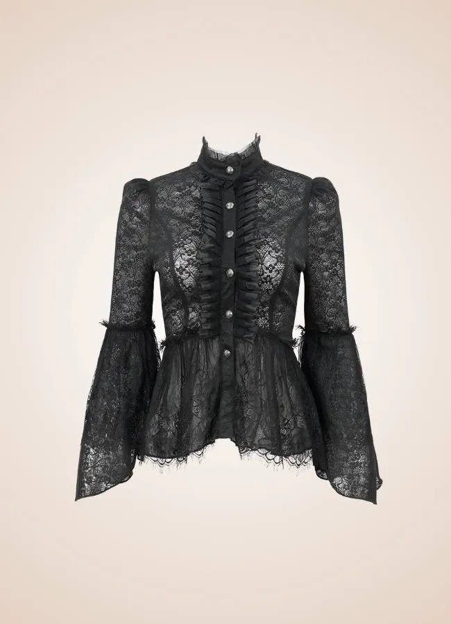 Black Gothic Long Sleeve Shirt