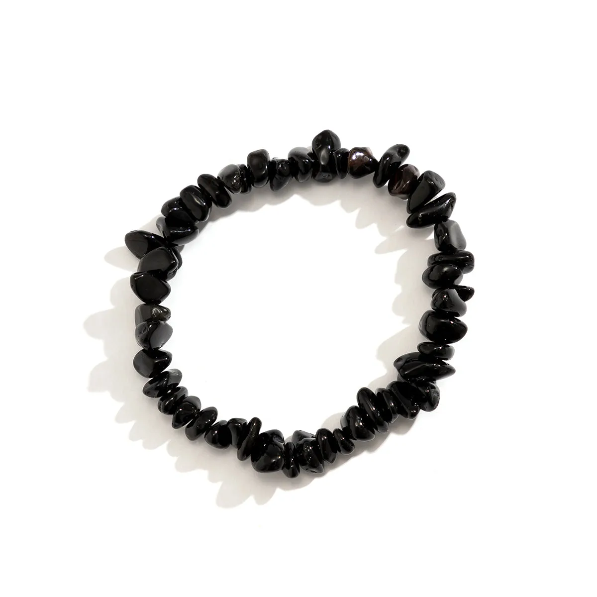 Black Resin Stretch Bracelet